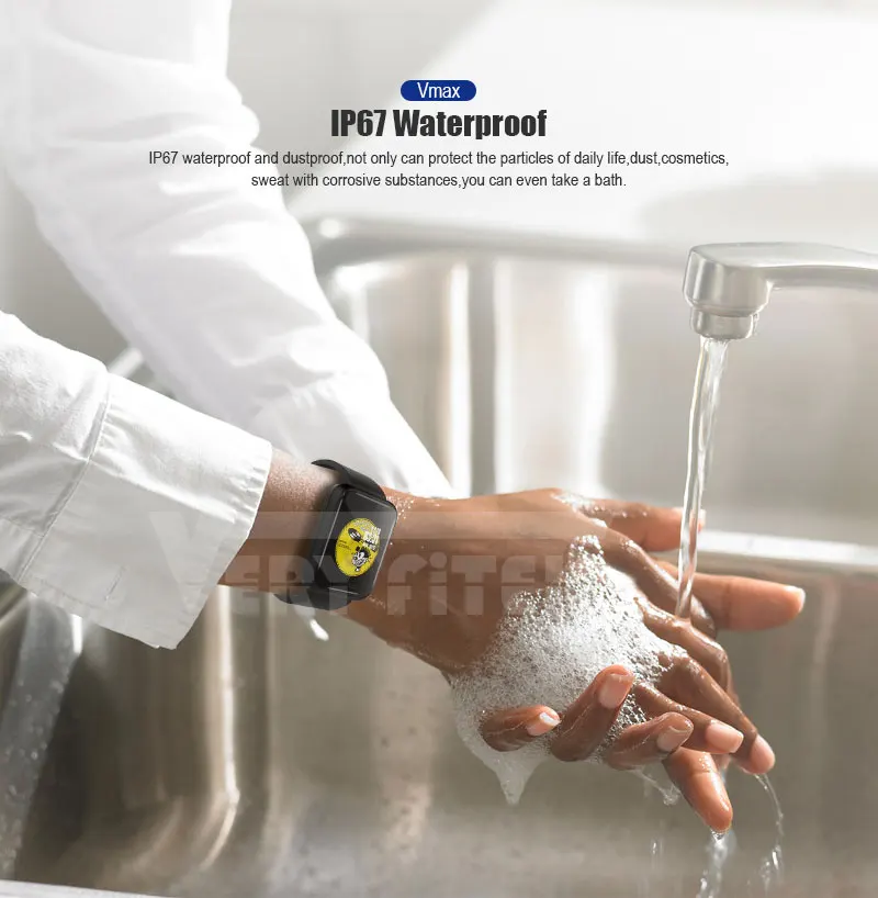 VERY FiTEK Vmax Sport Smart Watch Blood Pressure Oxygen Heart Rate Monitor Customize Watch Dial IP67 Men Women Kids Smartwatch (4)