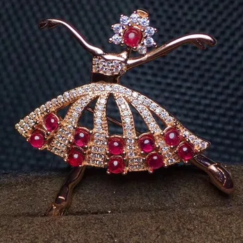 Dancing Girl Ruby brooch Free shipping Natural real Ruby 925 sterling silver brooch
Dancing Girl Ruby brooch Free shipping Natural real Ruby 925 sterling silver brooch