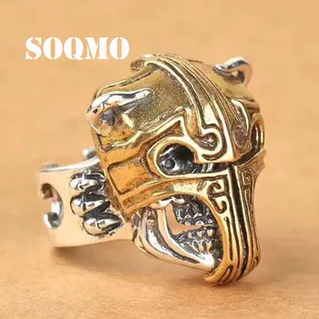 SOQMO 100% Real 925 Sterling Silver Sugar Skull Ring Men Adjustable Handmade Rings For Male Punk Rock Jewelry SQM251
SOQMO 100% Real 925 Sterling Silver Sugar Skull Ring Men Adjustable Handmade Rings For Male Punk Rock Jewelry SQM251