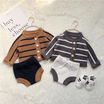 Spring Summer 2019 New Handsome Neutral Button Stripe Knitted Baby Bread Pants Baby Boy Toddler Baby Girl Clothings
Spring Summer 2019 New Handsome Neutral Button Stripe Knitted Baby Bread Pants Baby Boy Toddler Baby Girl Clothings