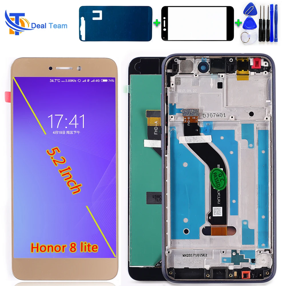 Deal Team LCD display For Huawei Honor 8 Lite 5.2 inch Touch Screen 1920*1080 Digitizer Assembly With Free Tempered Glass Tools
Deal Team LCD display For Huawei Honor 8 Lite 5.2 inch Touch Screen 1920*1080 Digitizer Assembly With Free Tempered Glass Tools