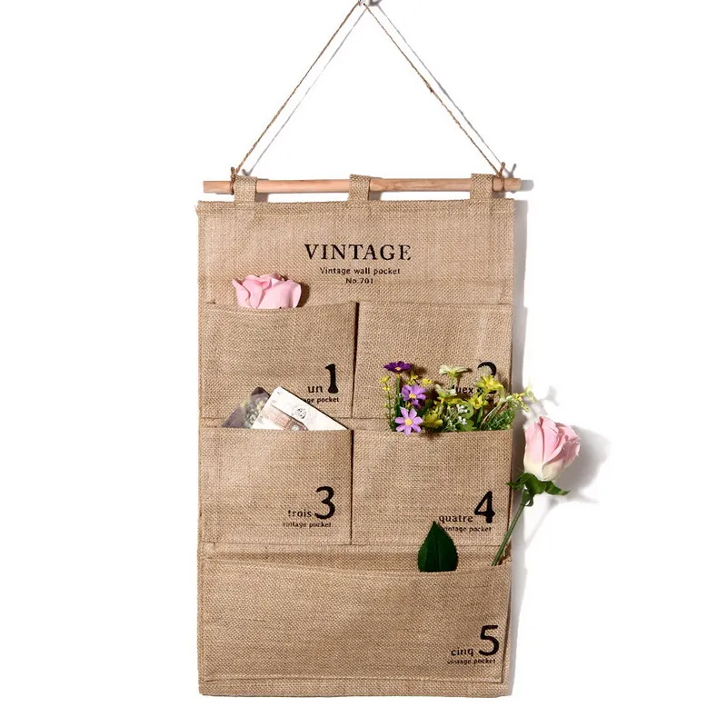 Practical 5 Pockets Multifunction Jute Naturally Letters Sorting Storage Bag Door Wall Hanging Closet Hanger Organizer bag
Practical 5 Pockets Multifunction Jute Naturally Letters Sorting Storage Bag Door Wall Hanging Closet Hanger Organizer bag