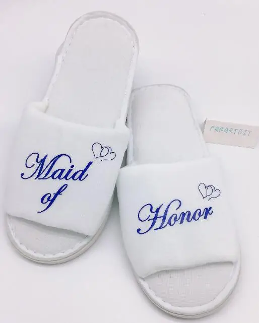 personalize wedding bridesmaid bride spa slippers Matron of honor Flower Girl night Bachelorette party favors company gifts
personalize wedding bridesmaid bride spa slippers Matron of honor Flower Girl night Bachelorette party favors company gifts