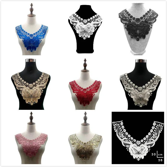 Lace Collar 8 Colors Beautiful Flower Gold White Black Blue Venise Lace Applique Trim Lace Fabric Sewing Supplies Lace Neckline
Lace Collar 8 Colors Beautiful Flower Gold White Black Blue Venise Lace Applique Trim Lace Fabric Sewing Supplies Lace Neckline
