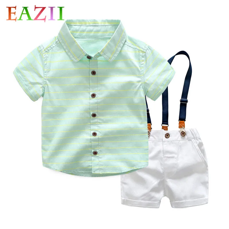 EAZII 2-6Yrs Boy Clothing Sets 2019 Summer Casual Striped Shirts + Trousers 2PCS/Pack Kids Boy Clothes Set Children Clothing 
EAZII 2-6Yrs Boy Clothing Sets 2019 Summer Casual Striped Shirts + Trousers 2PCS/Pack Kids Boy Clothes Set Children Clothing