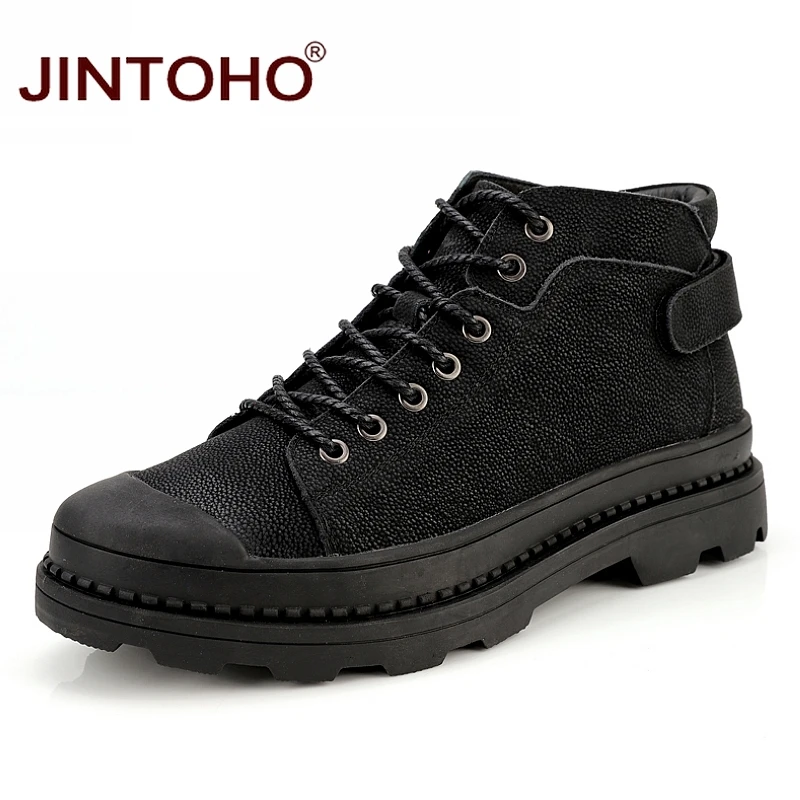 JINTOHO Winter Genuine Leather Shoes Fashion Winter Men Boots Work & Safety Leather Boots Ankle Snow Boots Leather Work Shoes
JINTOHO Winter Genuine Leather Shoes Fashion Winter Men Boots Work & Safety Leather Boots Ankle Snow Boots Leather Work Shoes