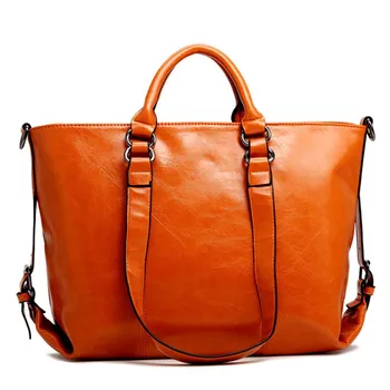 New Women Handbag Oil Wax Leather Fashion Shoulder Bag Solid Casual Totes Brand Leather Women Crossbody Bag Large 
New Women Handbag Oil Wax Leather Fashion Shoulder Bag Solid Casual Totes Brand Leather Women Crossbody Bag Large