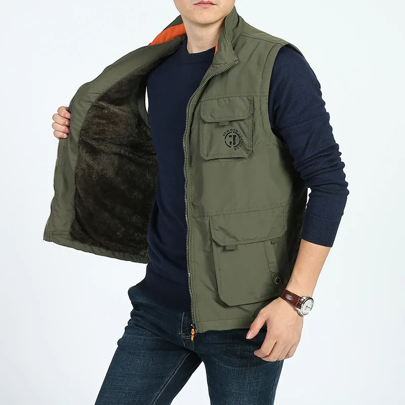 2019 New Mens Jacket Sleeveless Vests Autumn Multi Pockets Travels Photographer Vest Male Khaki Military Jacket Waistcoat 5XL
2019 New Mens Jacket Sleeveless Vests Autumn Multi Pockets Travels Photographer Vest Male Khaki Military Jacket Waistcoat 5XL