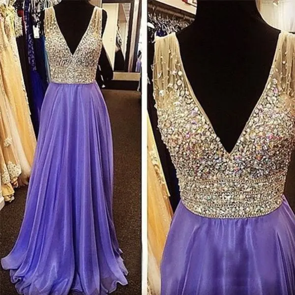 Luxury Beading Crystal V-neck A-Line Long Evening Dresses Sleeveless Backless Prom Party Dresses Formal Dress Vestido De Noiva
Luxury Beading Crystal V-neck A-Line Long Evening Dresses Sleeveless Backless Prom Party Dresses Formal Dress Vestido De Noiva