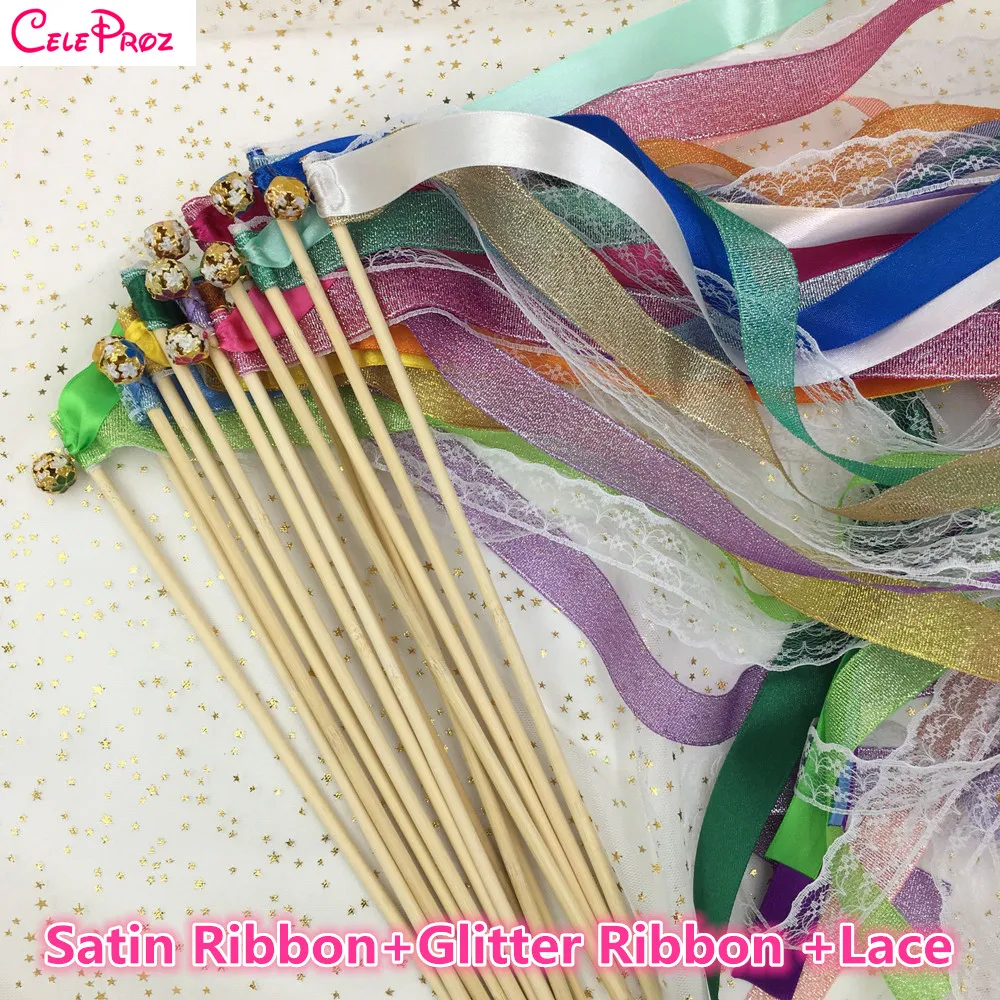 Wedding Ribbon Wands Glitter ribbon Lace Streamer Fairy Ribbon Stick With Bells Birthday Party Ribbon Wands Wedding Photo Props
Wedding Ribbon Wands Glitter ribbon Lace Streamer Fairy Ribbon Stick With Bells Birthday Party Ribbon Wands Wedding Photo Props