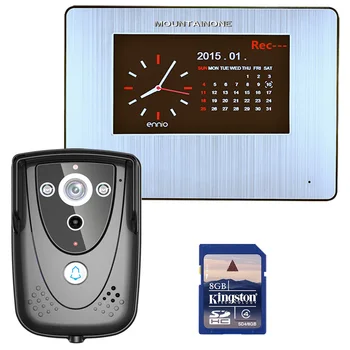 MOUNTAINONE 7" DVR Recording Color Touch Screen Video Door Phone with PIR Record intercom System with IR camera 8G SD card
MOUNTAINONE 7" DVR Recording Color Touch Screen Video Door Phone with PIR Record intercom System with IR camera 8G SD card