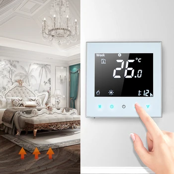 5A WIFI Programmable Water Heating Thermostat Temperature Controller Regulator Touchscreen LCD Backlight Voice Control Function
5A WIFI Programmable Water Heating Thermostat Temperature Controller Regulator Touchscreen LCD Backlight Voice Control Function