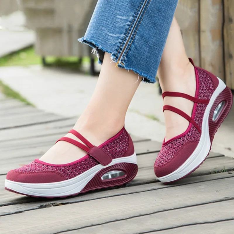 Spring Women Vulcanized Shoes Platform Flat Sneakers For Female Hook Loop Air Mesh Casual Footwear Hollow Wedge Heels
Spring Women Vulcanized Shoes Platform Flat Sneakers For Female Hook Loop Air Mesh Casual Footwear Hollow Wedge Heels