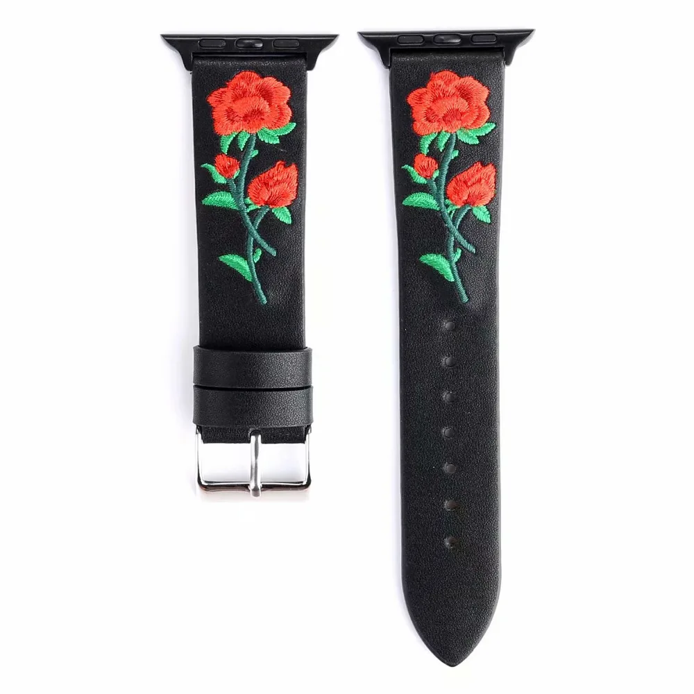 Flower Embroidery Pattern Leather Strap for Apple Watch Band 42mm 38mm 40mm 44mm for iWatch Series 4 3 2 1
Flower Embroidery Pattern Leather Strap for Apple Watch Band 42mm 38mm 40mm 44mm for iWatch Series 4 3 2 1