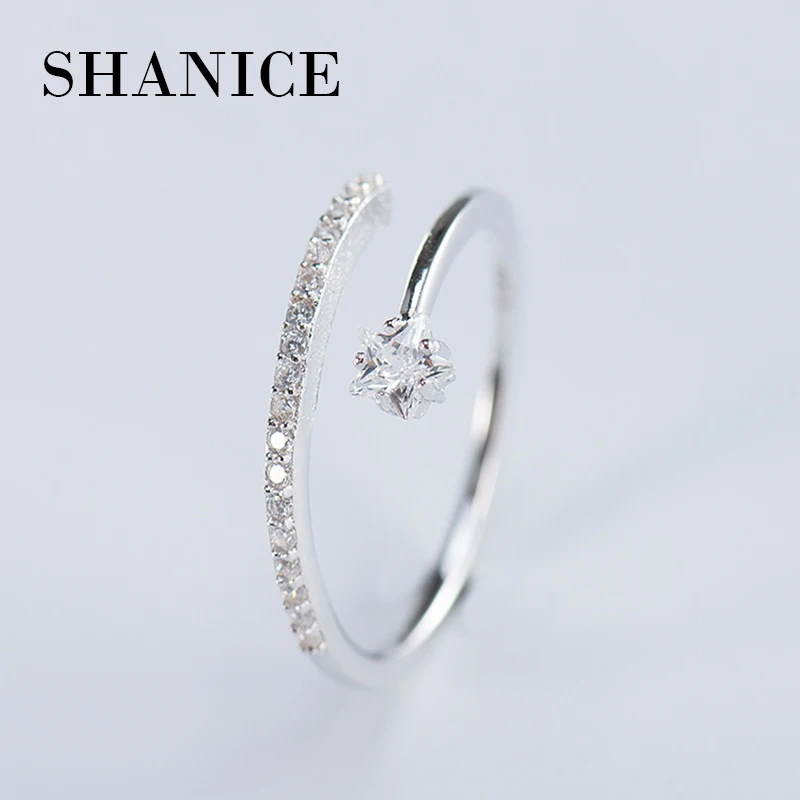 SHANICE Star Shape Pave setting 5A zircon Cz 925 Sterling silver Open Ring Engagement Wedding Band Rings For Women Bridal bijoux
SHANICE Star Shape Pave setting 5A zircon Cz 925 Sterling silver Open Ring Engagement Wedding Band Rings For Women Bridal bijoux