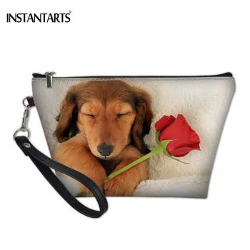 INSTANTARTS Kawaii 3D Animal Dachshund Dog/Puppy Print Woman's Cosmetic Cases Causal Large Lady Makeup Bags Storage Make Up Case
INSTANTARTS Kawaii 3D Animal Dachshund Dog/Puppy Print Woman's Cosmetic Cases Causal Large Lady Makeup Bags Storage Make Up Case