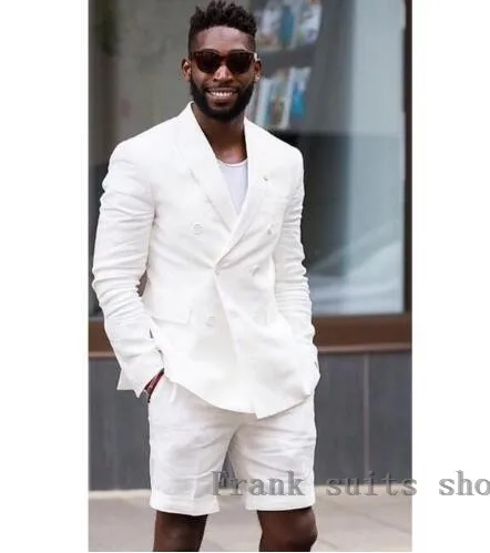 White Casual Style Mens Suits Slim Fit Two Piece Jacket Short Pants Custom Made Groom Tuxedos Male Blazer Man Clothing 2018
White Casual Style Mens Suits Slim Fit Two Piece Jacket Short Pants Custom Made Groom Tuxedos Male Blazer Man Clothing 2018
