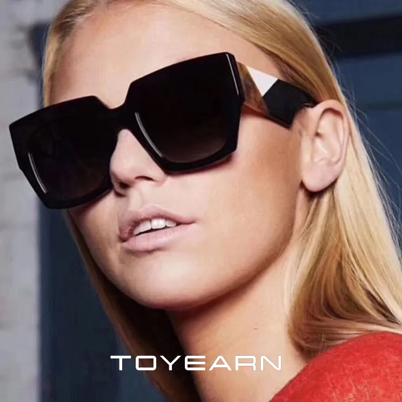 TOYEARN Luxury Brand Design Fashion Oversized Square Sunglasses Women Vintage Gradient Big Frame Sun Glasses For Female Eyewear
TOYEARN Luxury Brand Design Fashion Oversized Square Sunglasses Women Vintage Gradient Big Frame Sun Glasses For Female Eyewear