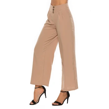 Women OL Chiffon Wide Leg Pants Autumn High Waist Plus Size Pants Ladies Solid Color Pants Casual Loose Elasticated Trousers
Women OL Chiffon Wide Leg Pants Autumn High Waist Plus Size Pants Ladies Solid Color Pants Casual Loose Elasticated Trousers