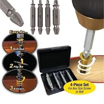 4pc/set Speed Out Core Drill bit Damaged Screw Extractor Remover Drill For Removing Any stripped screw
4pc/set Speed Out Core Drill bit Damaged Screw Extractor Remover Drill For Removing Any stripped screw