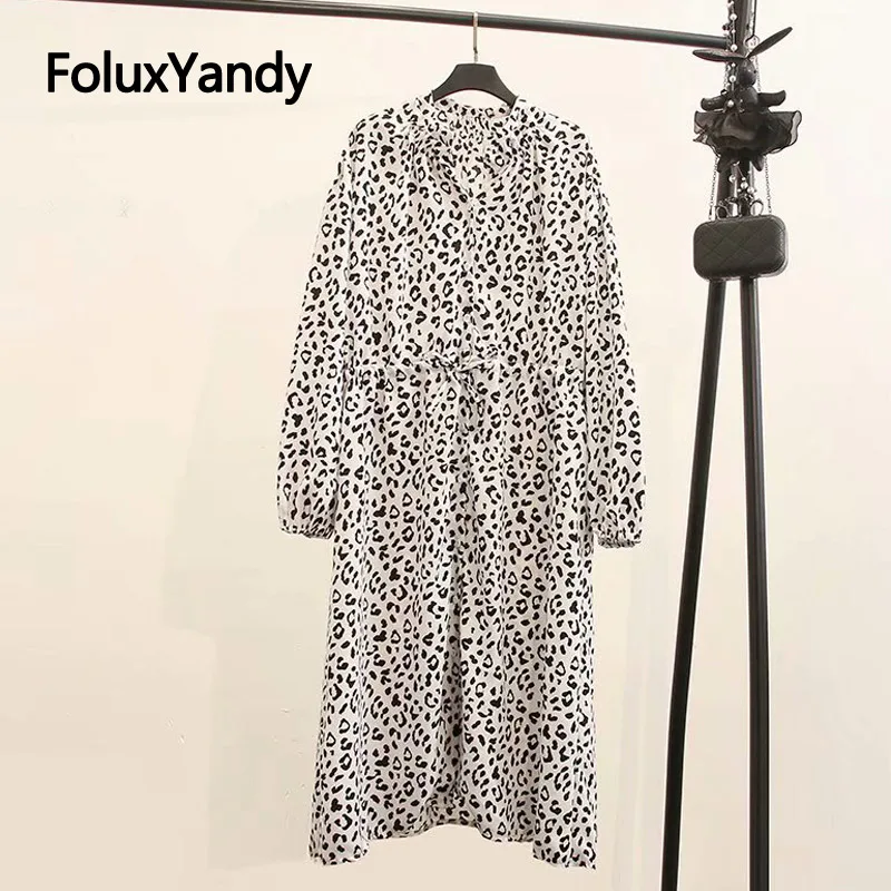 Leopard Spring Dress Women Vestidos Long Sleeve Casual Thin Mid-Calf Plus Size Dress KKFY3305
Leopard Spring Dress Women Vestidos Long Sleeve Casual Thin Mid-Calf Plus Size Dress KKFY3305