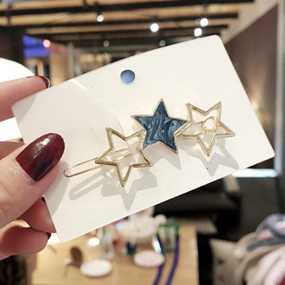 Temperament Metal side clip five-pointed star round clip bangs clip broken hair clip sweet wild hairpin tiara hair accessories
Temperament Metal side clip five-pointed star round clip bangs clip broken hair clip sweet wild hairpin tiara hair accessories