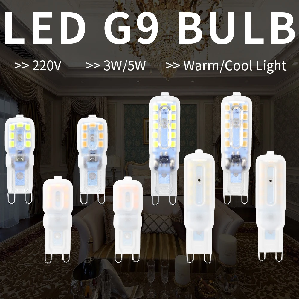 LED Light G9 220V Bulb Corn LED Lamp 5W Light Bulb 2835 SMD 14 22leds Replace Halogen Lamp 3W G9 Corn Bulb For Chandelier Light
LED Light G9 220V Bulb Corn LED Lamp 5W Light Bulb 2835 SMD 14 22leds Replace Halogen Lamp 3W G9 Corn Bulb For Chandelier Light