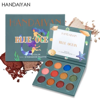 HANDAIYAN baked eyeshadow palette 12 colors shimmer eye shadow powder waterproof dark red green metallic eyeshadow kit HF050
HANDAIYAN baked eyeshadow palette 12 colors shimmer eye shadow powder waterproof dark red green metallic eyeshadow kit HF050