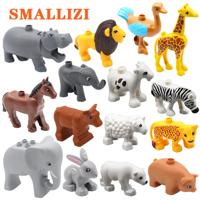 Animal Zoo Model Figures Big Building Blocks Horse Tiger Lion Ostrich Elephant Cows Bricks set DIY Educational Toys For Children
Animal Zoo Model Figures Big Building Blocks Horse Tiger Lion Ostrich Elephant Cows Bricks set DIY Educational Toys For Children