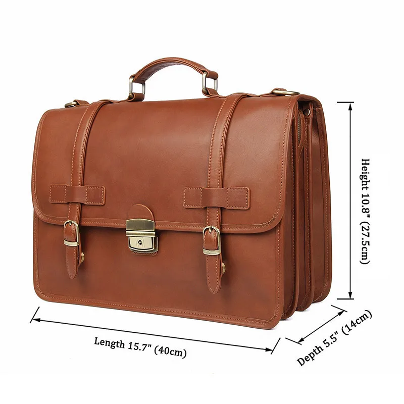 NEW Men/'s Business Vintage Briefcase Leather Handbag Messenger Shoulder Case Bag