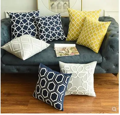 Solid color simple European embroidery cushion cover Yellow large living room sofa hug pillowcase Modern embroidered waist
Solid color simple European embroidery cushion cover Yellow large living room sofa hug pillowcase Modern embroidered waist