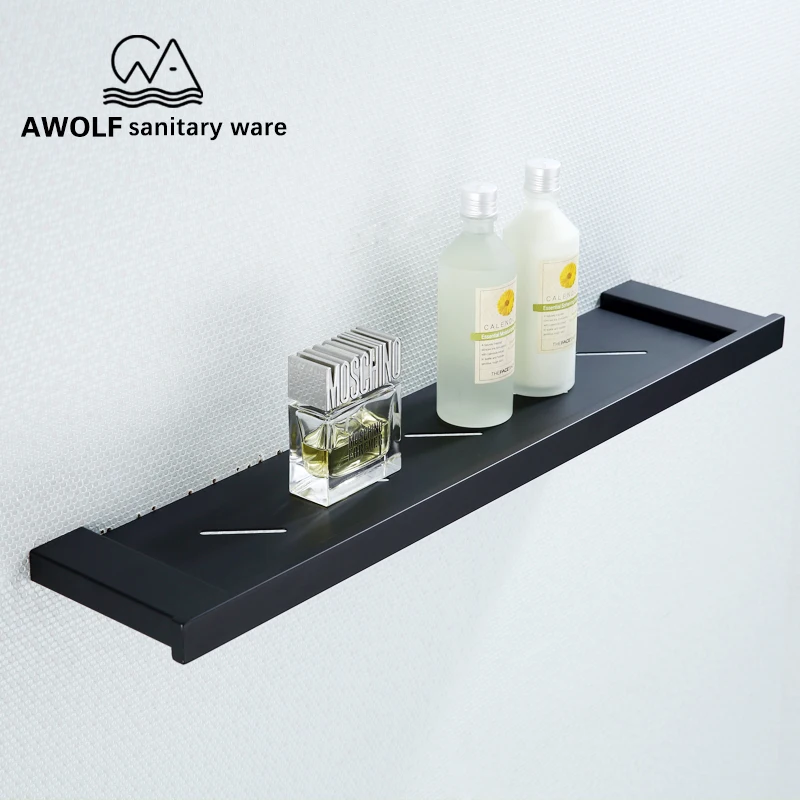 Stainless Steel Bathroom Shelves Wall Mounted Cosmetic Shower Storage Rack Black Color Kitchen rack Bathroom Accessories AZ5110
Stainless Steel Bathroom Shelves Wall Mounted Cosmetic Shower Storage Rack Black Color Kitchen rack Bathroom Accessories AZ5110