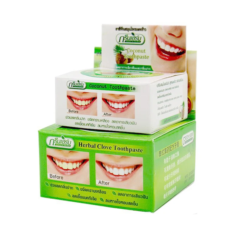 10 г травяная натуральная зубная паста Таиланд отбеливающая Стоматологическая