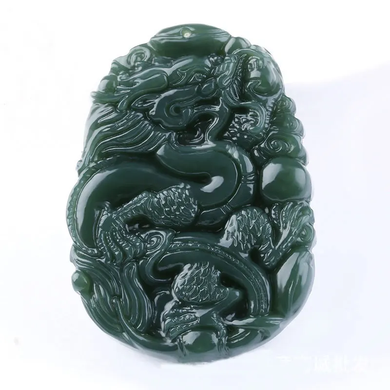 Free Shipping 100% natural HeTian Qingyu Hand Carved Dragon Pendant the Chinese zodiac men's pendant gift Fashion jewelry
Free Shipping 100% natural HeTian Qingyu Hand Carved Dragon Pendant the Chinese zodiac men's pendant gift Fashion jewelry