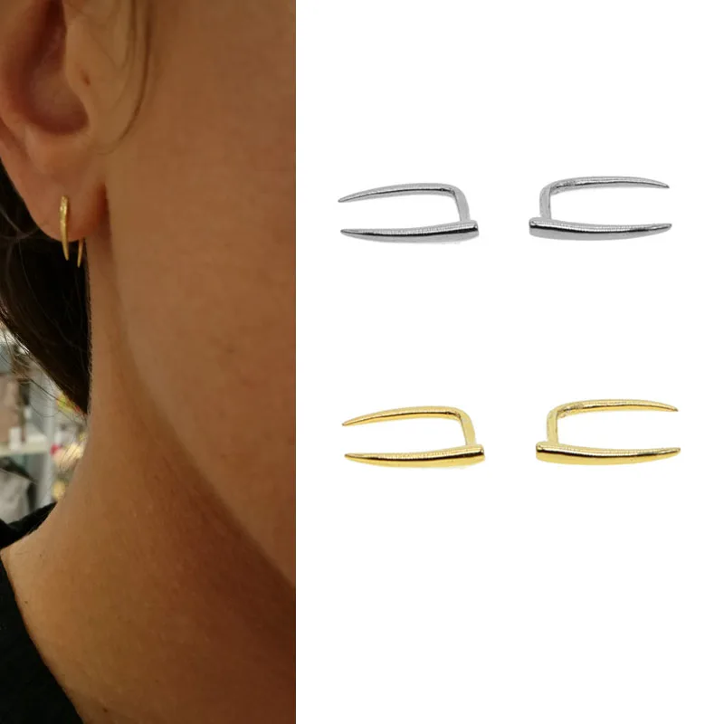 2019 new arrived minimal delicate simple Rivet spike design jewelry front back double side 925 sterling silver horn stud earring
2019 new arrived minimal delicate simple Rivet spike design jewelry front back double side 925 sterling silver horn stud earring