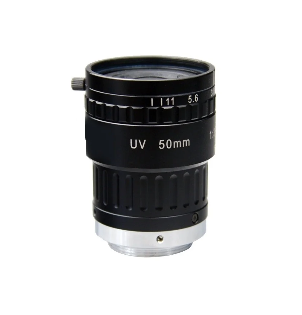 2.0 Mega Pixel UV C-Mount 50mm 2/3" FA / Machine Vision fixed focal length lenses F3.0 manual Iris 200-1000nm UV transmission
2.0 Mega Pixel UV C-Mount 50mm 2/3" FA / Machine Vision fixed focal length lenses F3.0 manual Iris 200-1000nm UV transmission