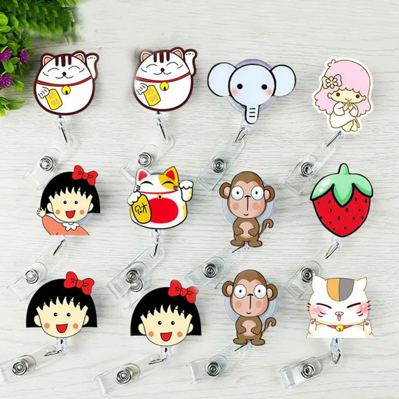 1 Pcs Novelty Kawaii Maruko Fortune Cat Strawberry Monkey Cartoon Retractable Badge Reel ID Lanyard Card Badge Holder Reels
1 Pcs Novelty Kawaii Maruko Fortune Cat Strawberry Monkey Cartoon Retractable Badge Reel ID Lanyard Card Badge Holder Reels