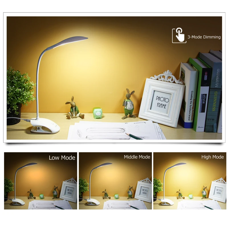 YAGE YG 5933 настольная лампа USB светодиодный 14 с зажимом для чтения книги светильник