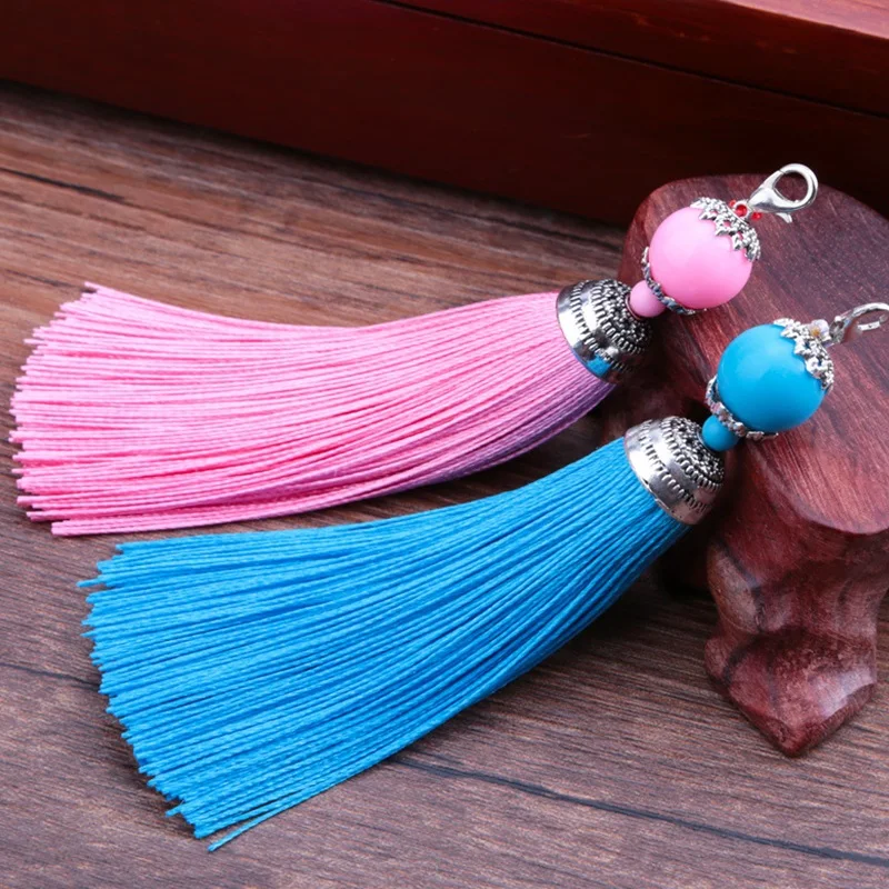 Smooth Tassel Fringe Ball Keychain Car Bag Luggage Pendant Vintage Chinese Style Hanging Accessories Key Holders Rings Gifts
Smooth Tassel Fringe Ball Keychain Car Bag Luggage Pendant Vintage Chinese Style Hanging Accessories Key Holders Rings Gifts