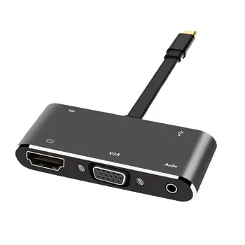 USB Type C to HDMI VGA Docking Station 4 in 1 Digital AV Multiport USB-C Hub Adapter Charger For Samsung S10 9 8 Note 8 9
USB Type C to HDMI VGA Docking Station 4 in 1 Digital AV Multiport USB-C Hub Adapter Charger For Samsung S10 9 8 Note 8 9
