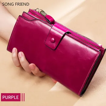 SONG FRIEND 2019 New Type RFID Anti-theft Brush Head Layer True Leather Wallet Woman Oil Wax Leather Large Capacity Handhold Wal
SONG FRIEND 2019 New Type RFID Anti-theft Brush Head Layer True Leather Wallet Woman Oil Wax Leather Large Capacity Handhold Wal