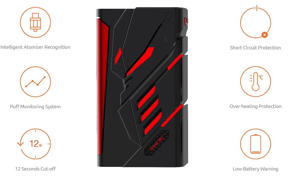 Original SMOK TPriv 220W BOX MOD T Priv Electronic Cigarette Vape Mod for TFV8 Big Baby Vaporizer / V8 BABY Atomizer E Cigarette