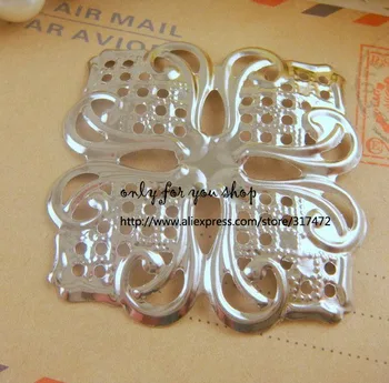 FREE SHIP! 100pcs 45mm silver plated Mental spacer - filigree stamping for DIY jewelry making 
FREE SHIP! 100pcs 45mm silver plated Mental spacer - filigree stamping for DIY jewelry making