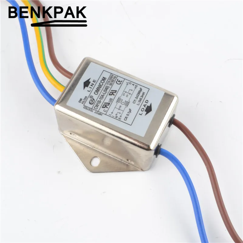 single phase EMI power filter 10A 115/250V CW1B-10A-L Connector 10A EMI filter
single phase EMI power filter 10A 115/250V CW1B-10A-L Connector 10A EMI filter