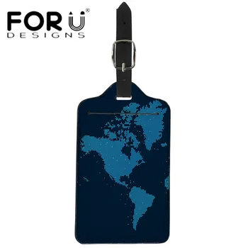 FORUDESIGNS Luxury PU Leather Boarding Tags World Map Print Waterproof Suitcase Tag Travel Luggage Label ID Address Holder Cover
FORUDESIGNS Luxury PU Leather Boarding Tags World Map Print Waterproof Suitcase Tag Travel Luggage Label ID Address Holder Cover