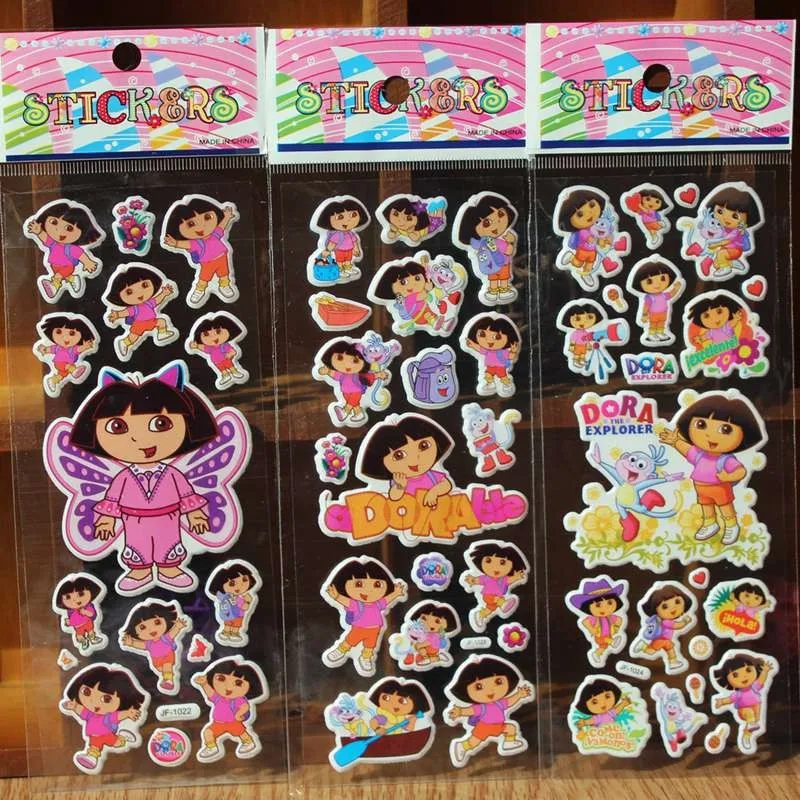 % 10 pcs/Lot 3D Dora princess Kids Stickers Toys Bubble stickers Teacher Lovely Reward Stickers For Girls/Boys Birthday Gift
% 10 pcs/Lot 3D Dora princess Kids Stickers Toys Bubble stickers Teacher Lovely Reward Stickers For Girls/Boys Birthday Gift