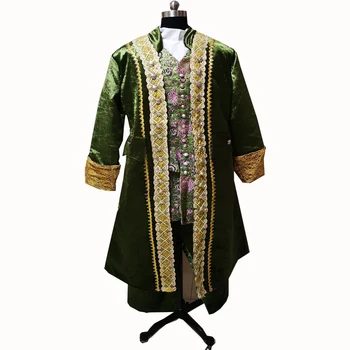 Historical green customer-made Renaissance Vintage Male Costumes Victorian Cosplay suits D-346
Historical green customer-made Renaissance Vintage Male Costumes Victorian Cosplay suits D-346