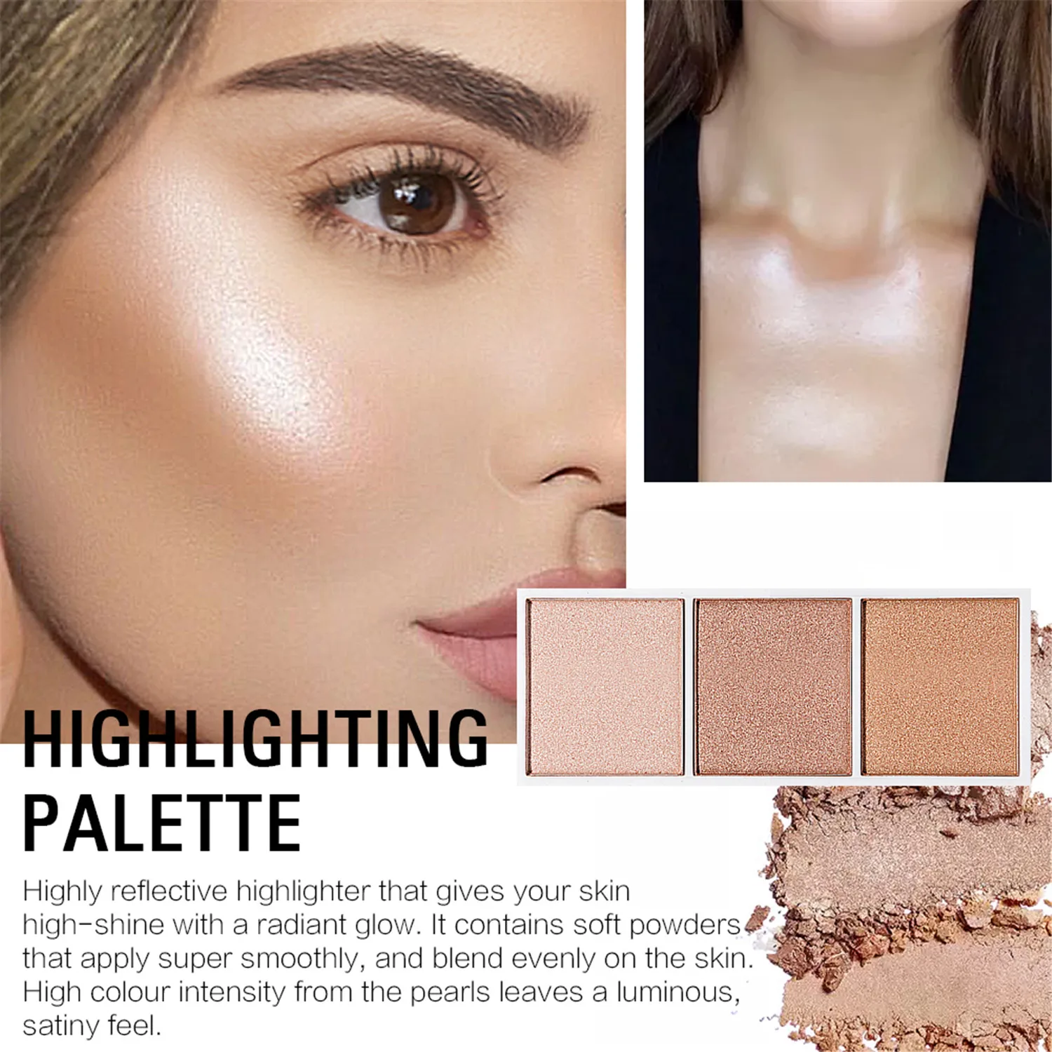SACE LADY Highlighter Palette 4 Color classic Makeup Face Contour Powder Bronzer Brightener Conceal face glow Professional TSLM1
SACE LADY Highlighter Palette 4 Color classic Makeup Face Contour Powder Bronzer Brightener Conceal face glow Professional TSLM1