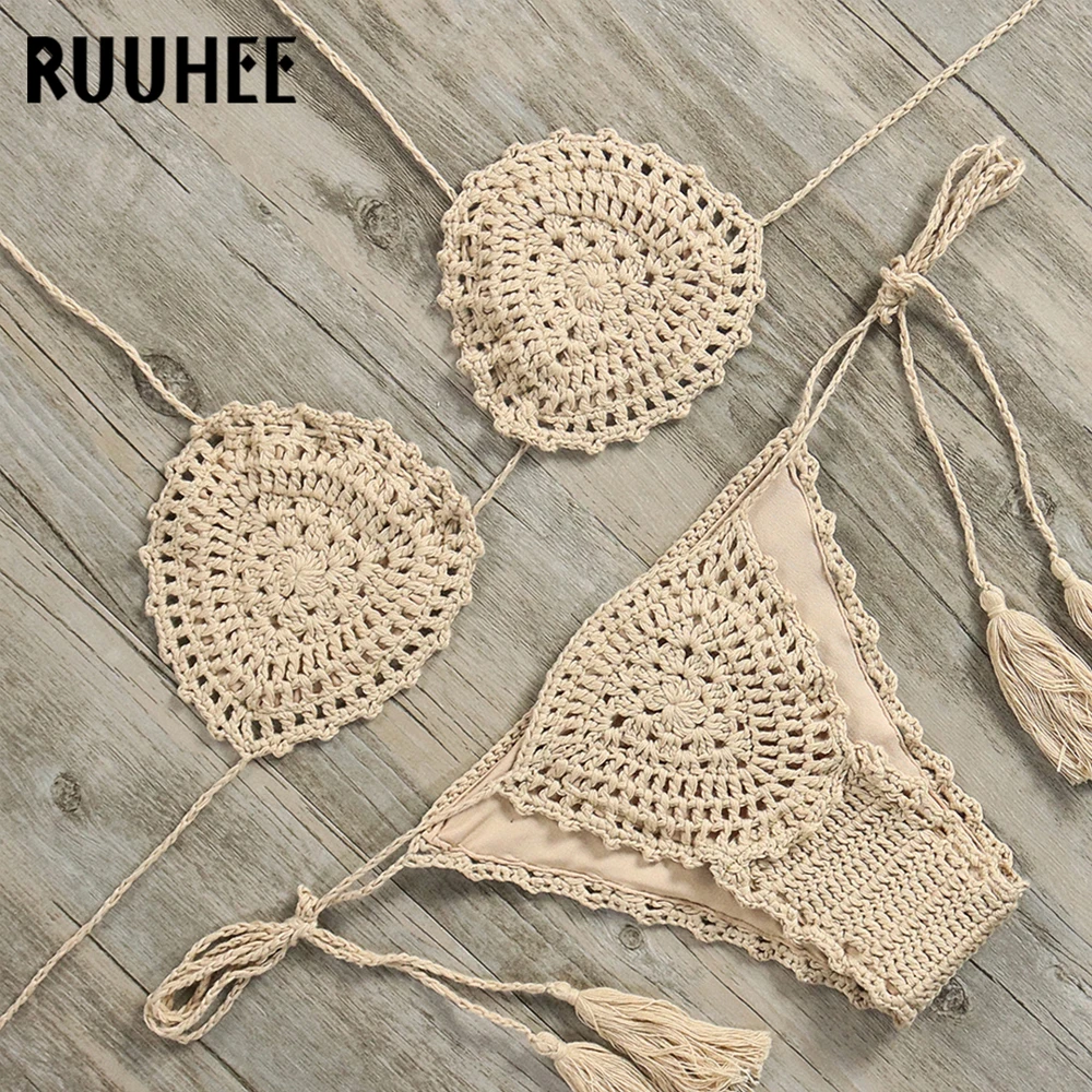 RUUHEE Sexy Crochet Bikini Set Swimwear Women Bikini Swimsuit Brazilian Bathing Suit String Swimming Suit Maillot De Bain Femme
RUUHEE Sexy Crochet Bikini Set Swimwear Women Bikini Swimsuit Brazilian Bathing Suit String Swimming Suit Maillot De Bain Femme