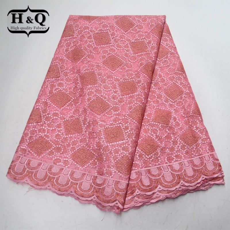 Hot design African tulle Lace Fabric 5 yards/pcs Pink French Mesh Lace Fabrics Embroidery with Stones high quality For Wedding 
Hot design African tulle Lace Fabric 5 yards/pcs Pink French Mesh Lace Fabrics Embroidery with Stones high quality For Wedding